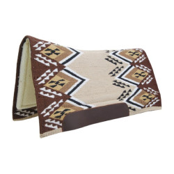 Tapis western Pool’s ergonomique contour laine Beige / marron
