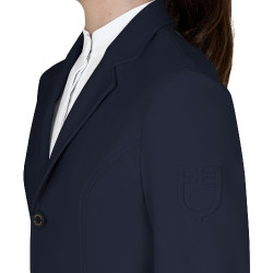 Veste de concours enfant Equestro coupe slim trois boutons Marine blazer Bleu marine Veste de concours enfant Equestro coupe slim trois boutons Marine blazer Bleu marine