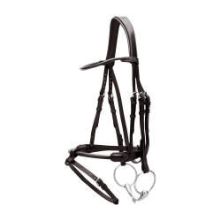 Ronde leren hoofdstel Working By Dy'on Zwart