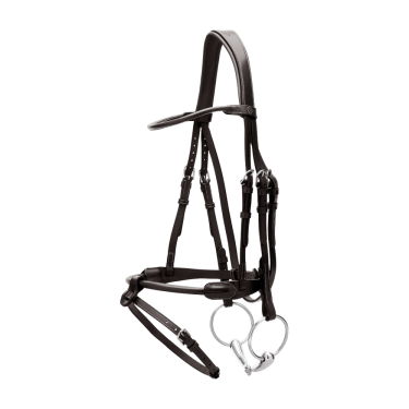 Ronde leren hoofdstel Working By Dy'on Zwart