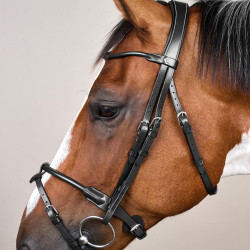 Ronde leren hoofdstel Working By Dy'on Zwart