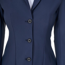 Veste de concours femme Equestro x FISE trois boutons Marine blazer Bleu marine Veste de concours femme Equestro x FISE trois boutons Marine blazer Bleu marine