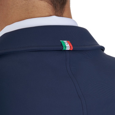 Veste de concours homme Equestro x FISE trois boutons Marine blazer Bleu marine