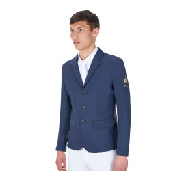 Veste de concours homme Equestro x FISE trois boutons Marine blazer Bleu marine