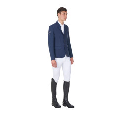 Veste de concours homme Equestro x FISE trois boutons Marine blazer Bleu marine