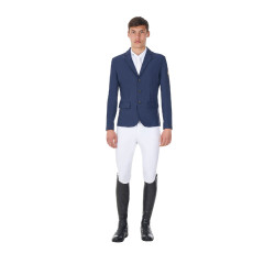 Veste de concours homme Equestro x FISE trois boutons Marine blazer Bleu marine