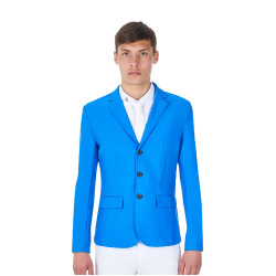 Heren wedstrijdjasje Equestro x FISE met drie knopen Blauw van Savoye