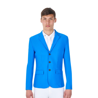 Heren wedstrijdjasje Equestro x FISE met drie knopen Blauw van Savoye