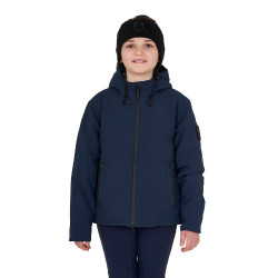 Veste enfant unisexe Equestro imperméable et coupe-vent en nylon Marine blazer Bleu marine
