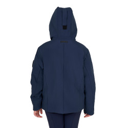 Veste enfant unisexe Equestro imperméable et coupe-vent en nylon Marine blazer Bleu marine