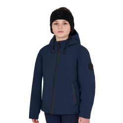 Veste enfant unisexe Equestro imperméable et coupe-vent en nylon Marine blazer Bleu marine
