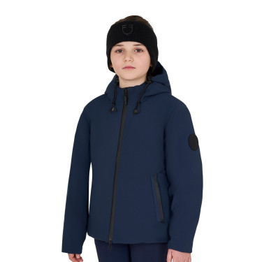 Veste enfant unisexe Equestro imperméable et coupe-vent en nylon Marine blazer Bleu marine