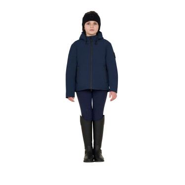 Veste enfant unisexe Equestro imperméable et coupe-vent en nylon Marine blazer Bleu marine