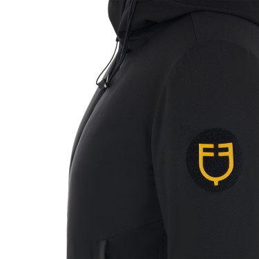 Veste enfant unisexe Equestro imperméable et coupe-vent en nylon Noir