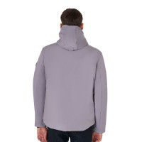 Veste homme Equestro imperméable et coupe-vent en nylon Gris givré Veste homme Equestro imperméable et coupe-vent en nylon Gris givré