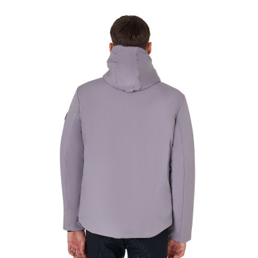 Veste homme Equestro imperméable et coupe-vent en nylon Gris givré Veste homme Equestro imperméable et coupe-vent en nylon Gris givré