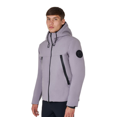 Veste homme Equestro imperméable et coupe-vent en nylon Gris givré Veste homme Equestro imperméable et coupe-vent en nylon Gris givré