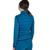 Veste sans manches femme Equestro en nylon Coral bleu