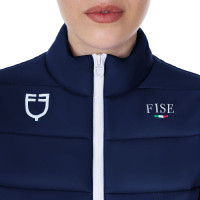 Veste sans manches femme Equestro x FISE coupe slim Marine blazer Bleu marine Veste sans manches femme Equestro x FISE coupe slim Marine blazer Bleu marine