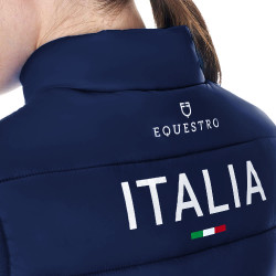 Veste sans manches femme Equestro x FISE coupe slim Marine blazer Bleu marine