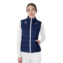 Veste sans manches femme Equestro x FISE coupe slim Marine blazer Bleu marine