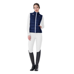 Veste sans manches femme Equestro x FISE coupe slim Marine blazer Bleu marine