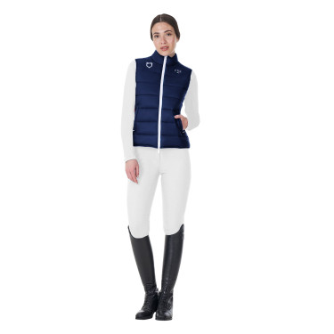 Veste sans manches femme Equestro x FISE coupe slim Marine blazer Bleu marine