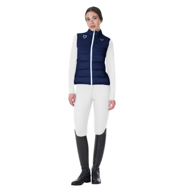 Dames bodywarmer Equestro x FISE slim fit Marineblazer Marineblauw