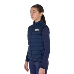 Veste sans manches fille Equestro en nylon technique Marine blazer Bleu marine