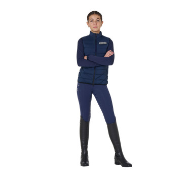Mouwloos meisjesvest Equestro van technische nylon Marineblazer Marineblauw