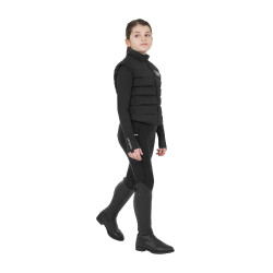 Mouwloos meisjesvest Equestro van technische nylon Zwart
