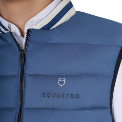 Heren bodywarmer Equestro in nylon Beringzee Blauw