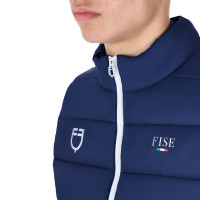 Heren bodywarmer Equestro x FISE slim fit snit Marineblazer Marineblauw