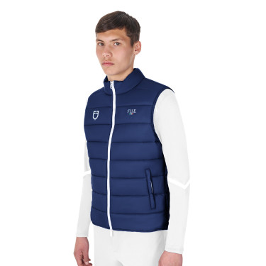 Heren bodywarmer Equestro x FISE slim fit snit Marineblazer Marineblauw