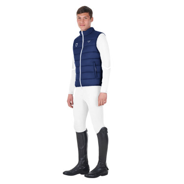 Heren bodywarmer Equestro x FISE slim fit snit Marineblazer Marineblauw