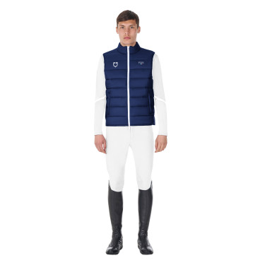Veste sans manches homme Equestro x FISE coupe slim Marine blazer Bleu marine Veste sans manches homme Equestro x FISE coupe slim Marine blazer Bleu marine