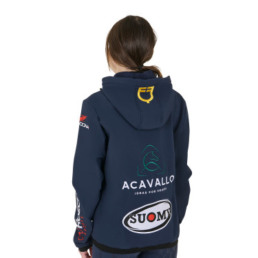 Softshelljas Equestro New Style Multilogo Marineblazer Marineblauw