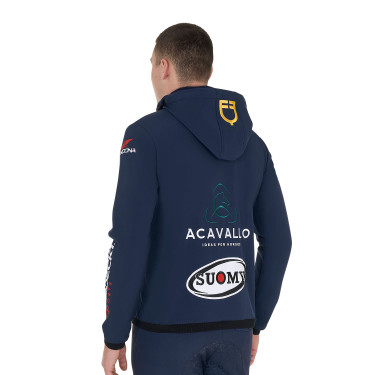 Veste Softshell homme Equestro New Style Multilogo Marine blazer Bleu marine