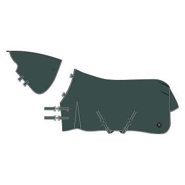 Couverture de paddock Imperial Riding Basic avec couvre-cou amovible 400gr