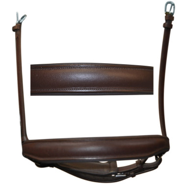 Dressuurneusriem breed Flags & Cup Bruin