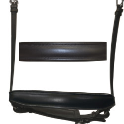 Dressuurneusriem breed Flags & Cup Bruin