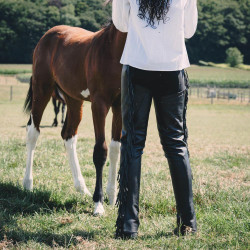 Chaps longue Dy'on en Cuir Artificiel avec Franges