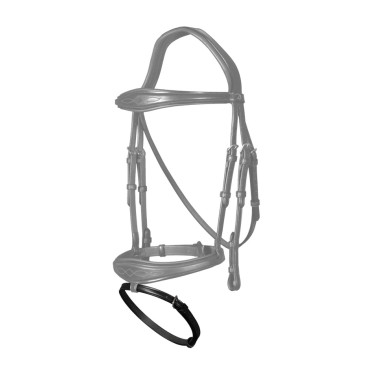 Dy’on-gleuf voor keelriem 4/8" New English Zwart