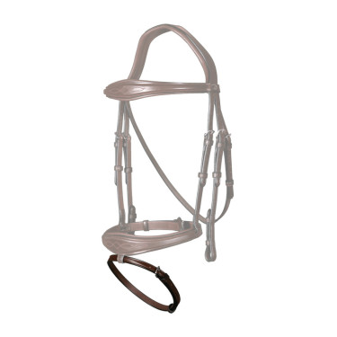 Dy’on-gleuf voor keelriem 4/8" New English Bruin