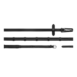 Rênes en Caoutchouc 5/8" Dy'on collection Working avec Arrêtoirs en Cuir et Mousqueton Rênes en Caoutchouc 5/8" Dy'on collection Working avec Arrêtoirs en Cuir et Mousqueton