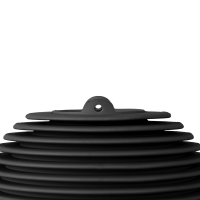 Beschermbal voor Longeerlijn & Muur Pro Grooming Deluxe van Kentucky in Rubber Zwart