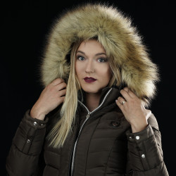 Parka femme VAASA Flags & Cup Taupe Marron Parka femme VAASA Flags & Cup Taupe Marron