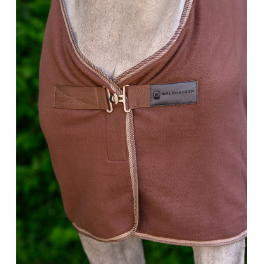 Couverture Economic polaire Waldhausen avec sangles croisées Mocca Marron