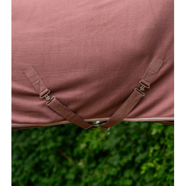Couverture Economic polaire Waldhausen avec sangles croisées Mocca Marron