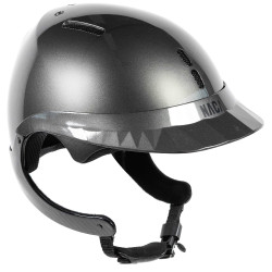 Casque d'équitation Naca Gravity XP Gris graphite brillant / noir